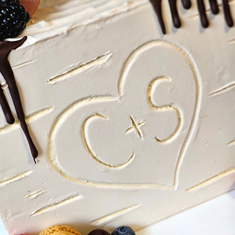 Square Monogram Cake