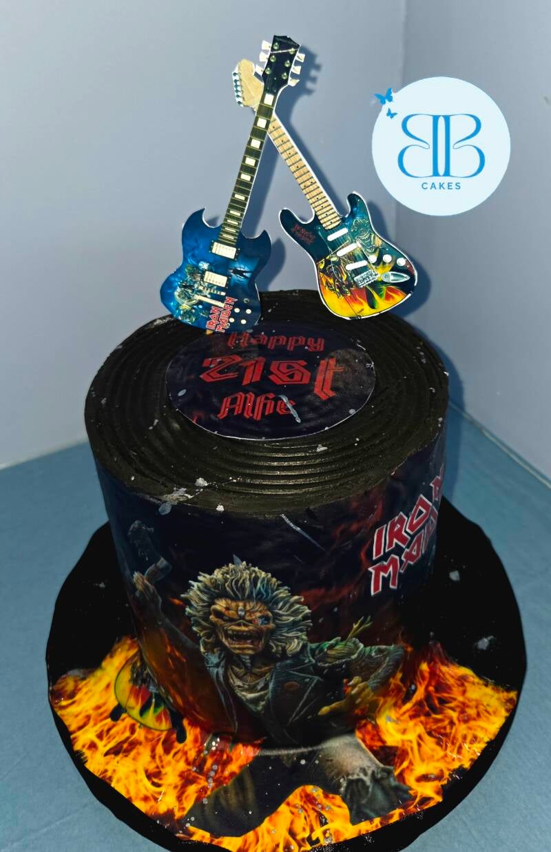 Rock star cake from £90 for 8" tall cake
