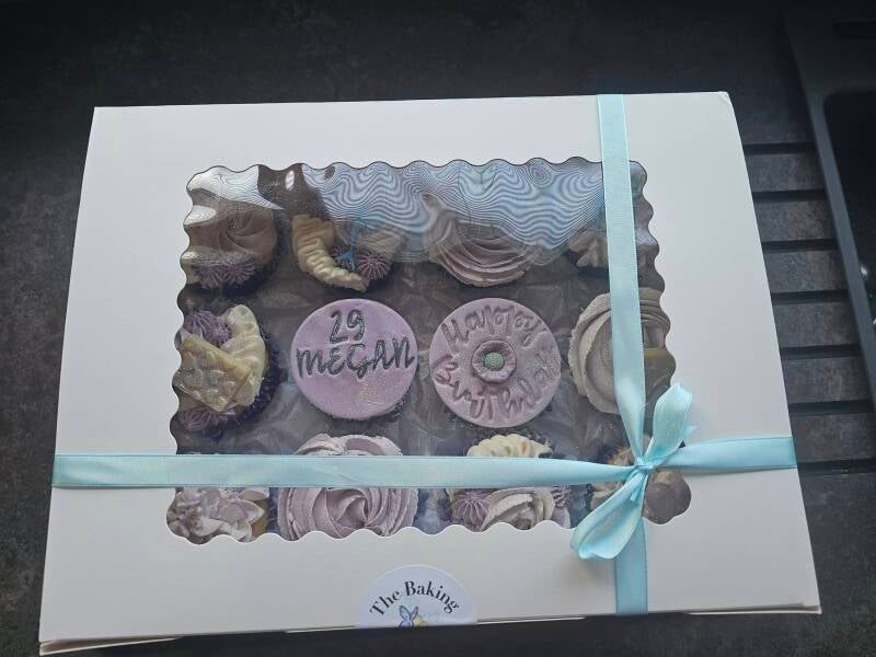 12 Purple Dairy Free Birthday Cupcakes 