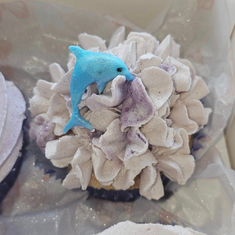 Dolphin Hydrangea Cupcake