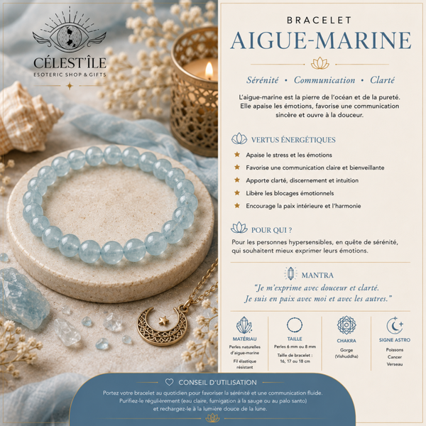bracelet aigue marine