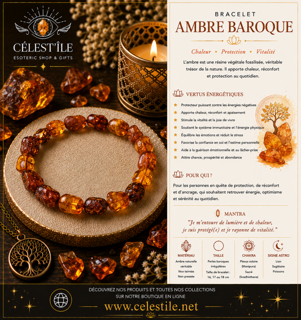 bracelet ambre baroque
