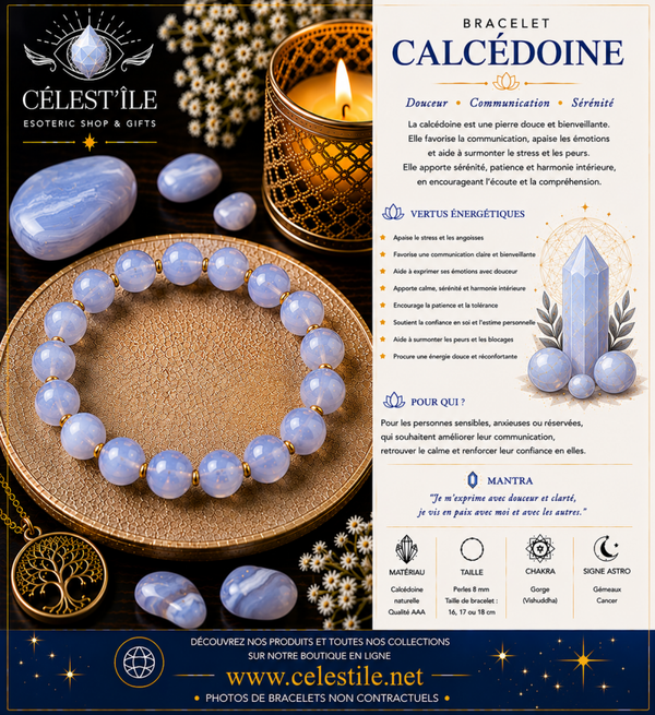 Bracelet Calcédoine