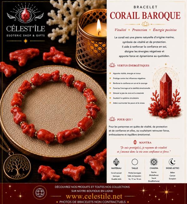 Bracelet Corail Baroque