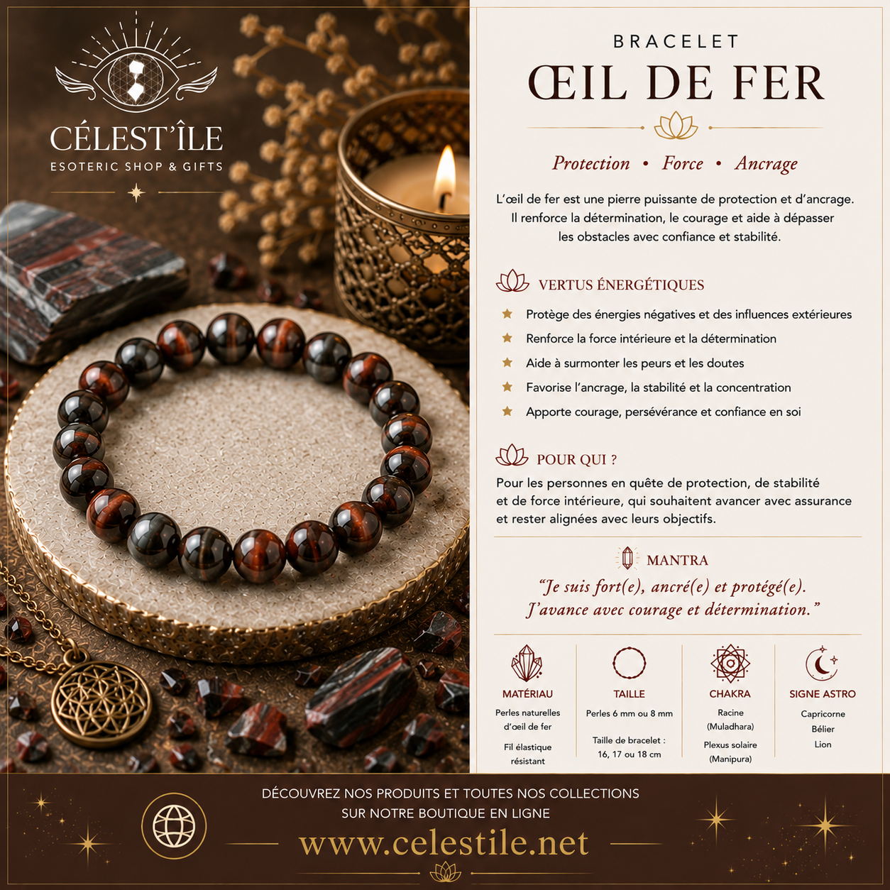 bracelet oeil de fer