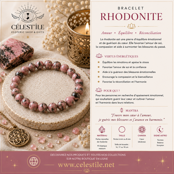 bracelet rhodonite