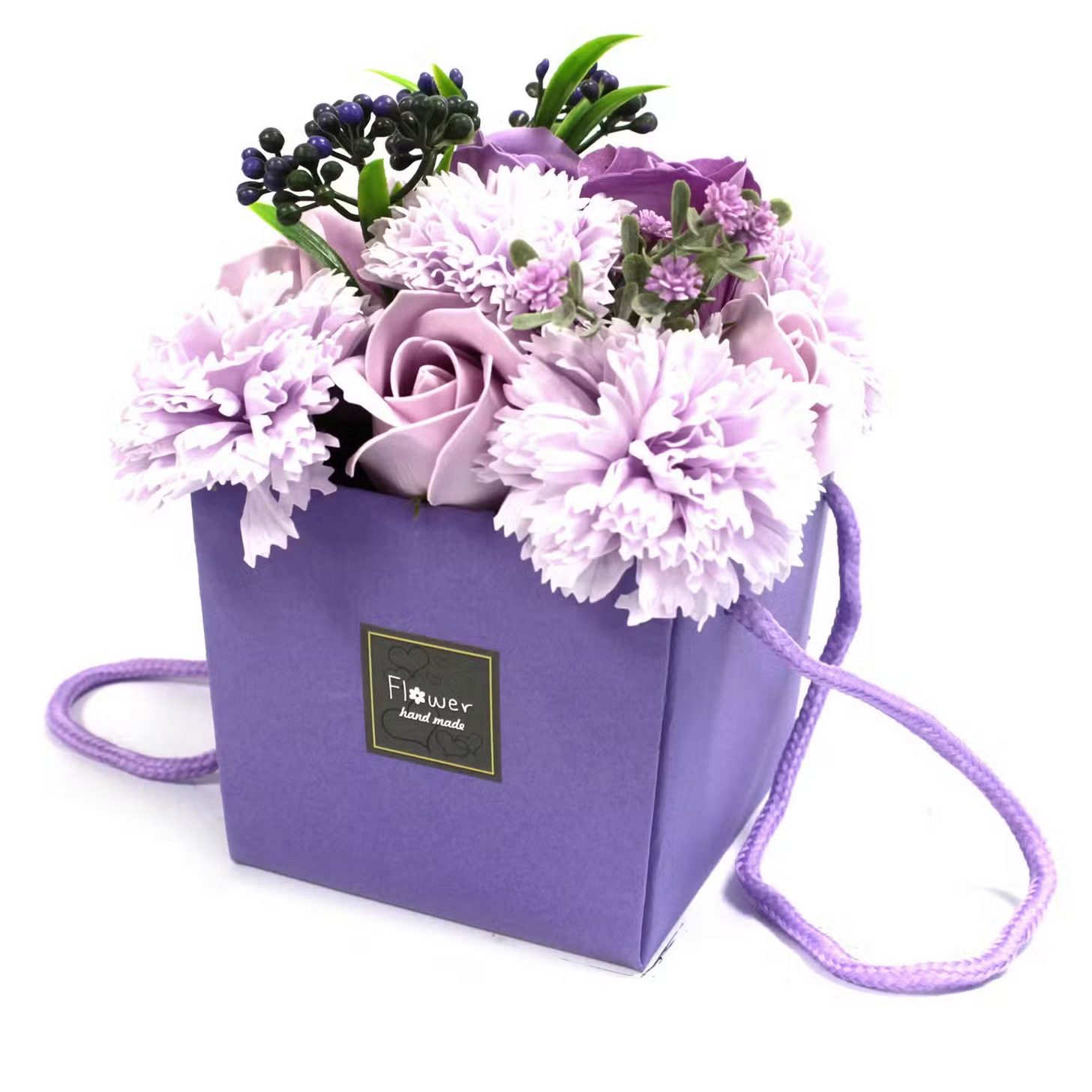 Bouquet de Fleurs de Bain – Roses & Œillets Lavande