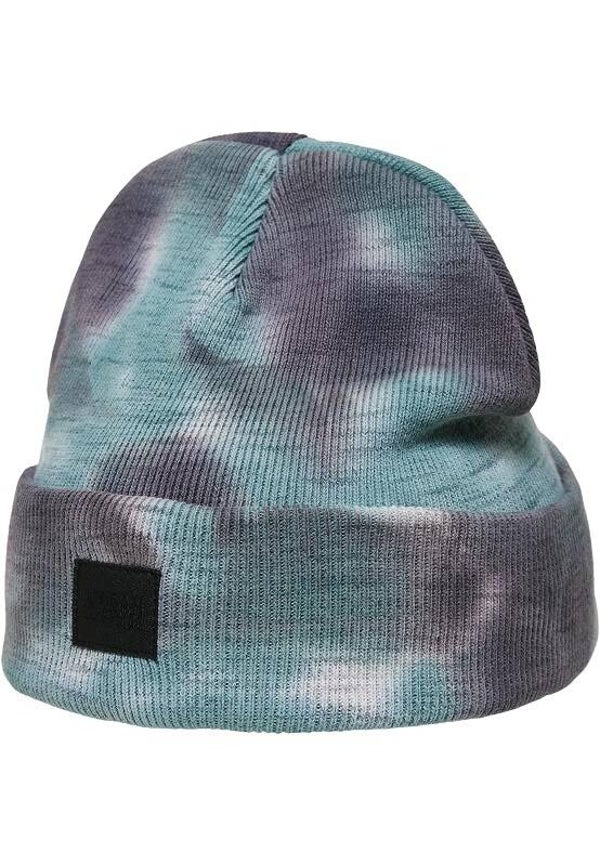 12250 Urban Classics beanie muts Tie Dye grey teal