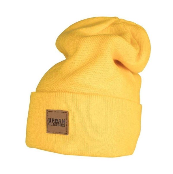 12340 Urban Classics beanie muts leather path yellow chrome
