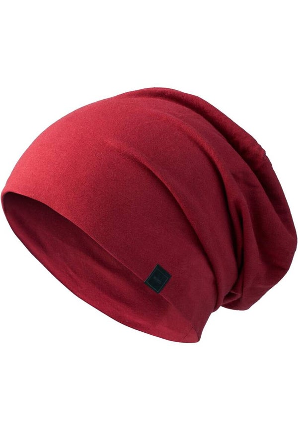 12354 BK MasterDis kinder beanie muts met logo maroon youth, 4-8 jaar