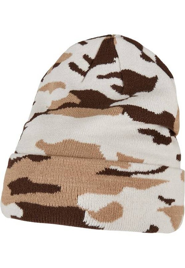 12958 Urban Classics beanie muts Camo brown off white