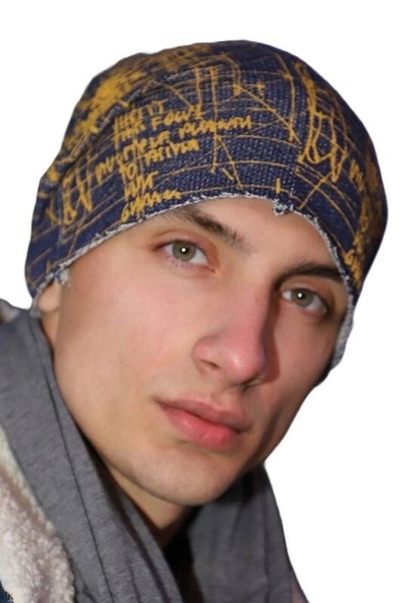 17024 IT NONONO beanie muts Chicago zwart geel LXL