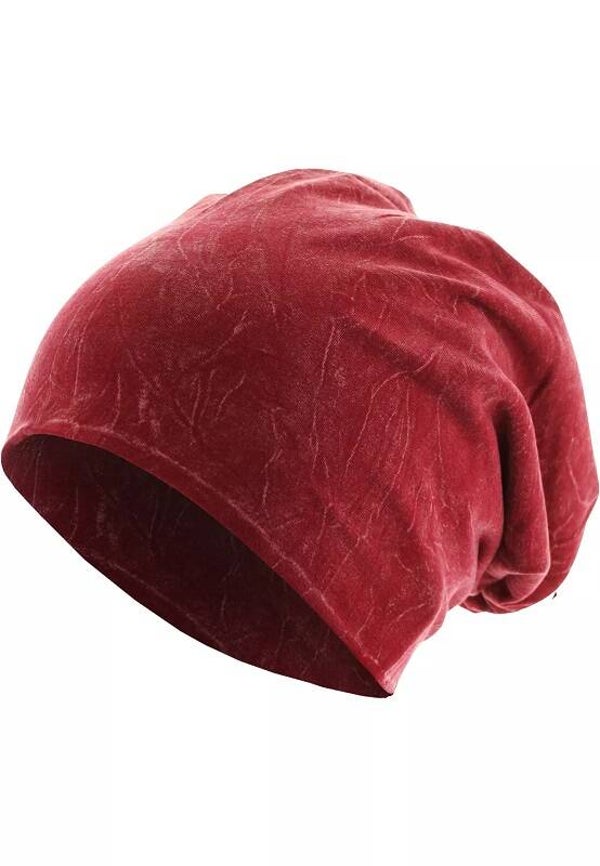 17082 MasterD beanie muts stonewashed maroon