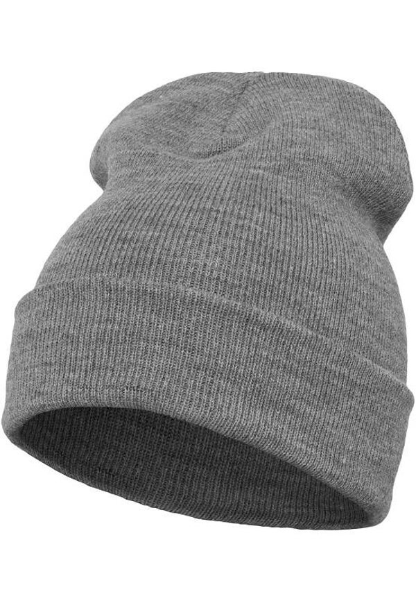 12265 Yupoong beanie muts slouch in heather grey