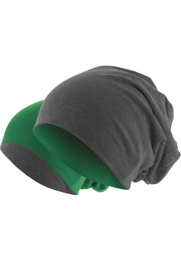19662 MasterDis beanie muts reversible charcoal kelly