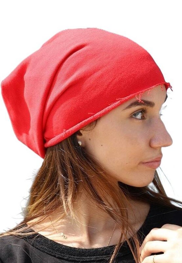 19762 IT NONONO beanie muts destroyed rood LXL