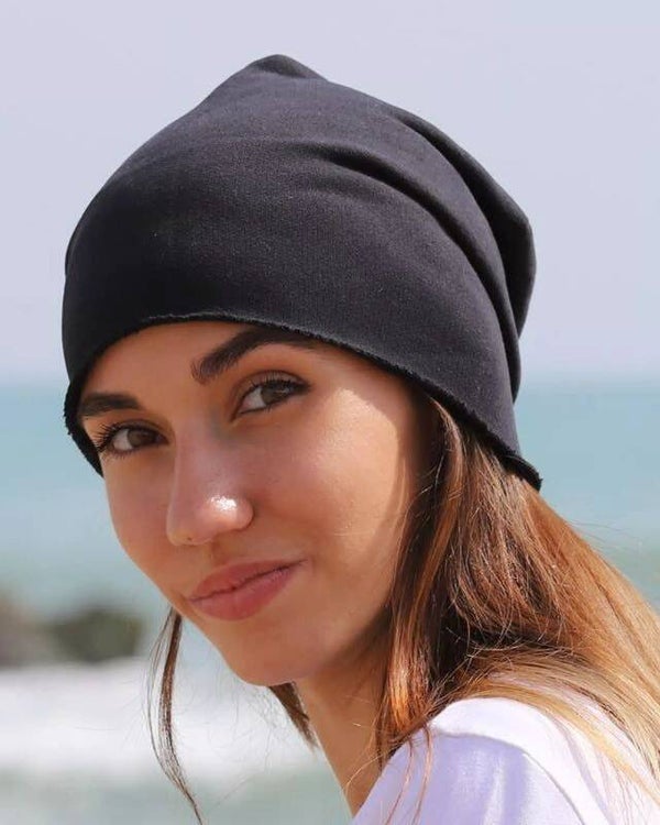 19834 IT NoNoNo slouch beanie muts destroyed black SM