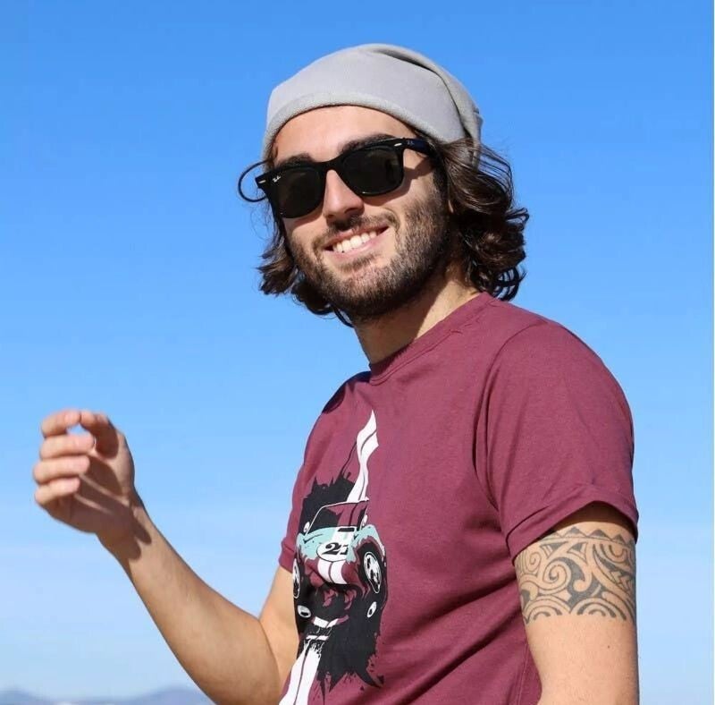 19878 IT NoNoNo beanie muts grey cotton slouch destroyed look LXL