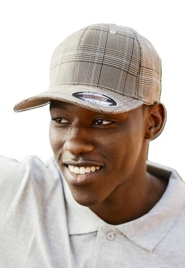 26240 C Flexfit cap Glen Check brown LXL