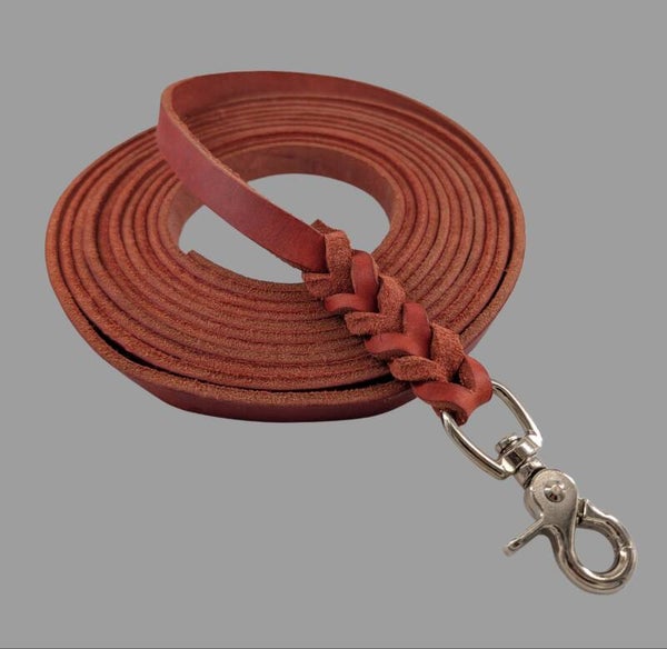 Fettleder Schleppleine 15mm rot