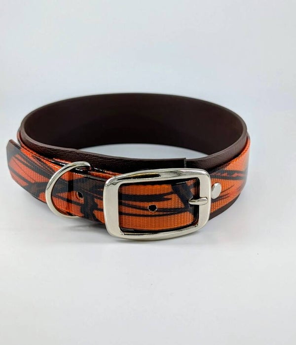 Jagdhundhalsband Biothane Halsband 38mm breit zweifarbig Größe 39-45 cm