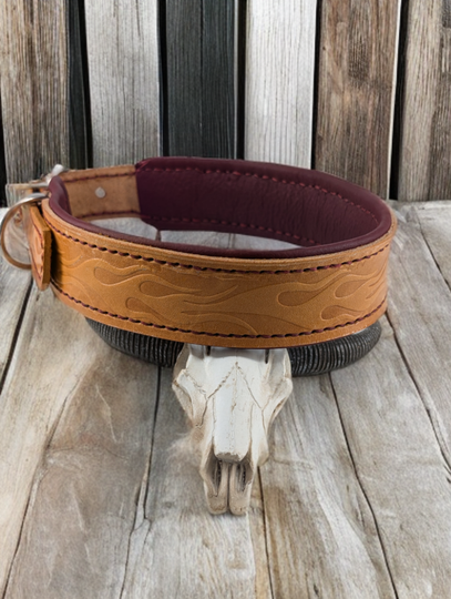 Hundehalsband "Flame" - Lederhalsband "Flame"
