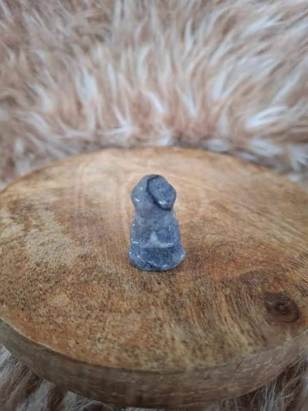 Blauwe aventurijn buddha