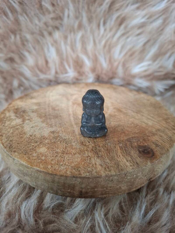 Zilver obsidiaan buddha