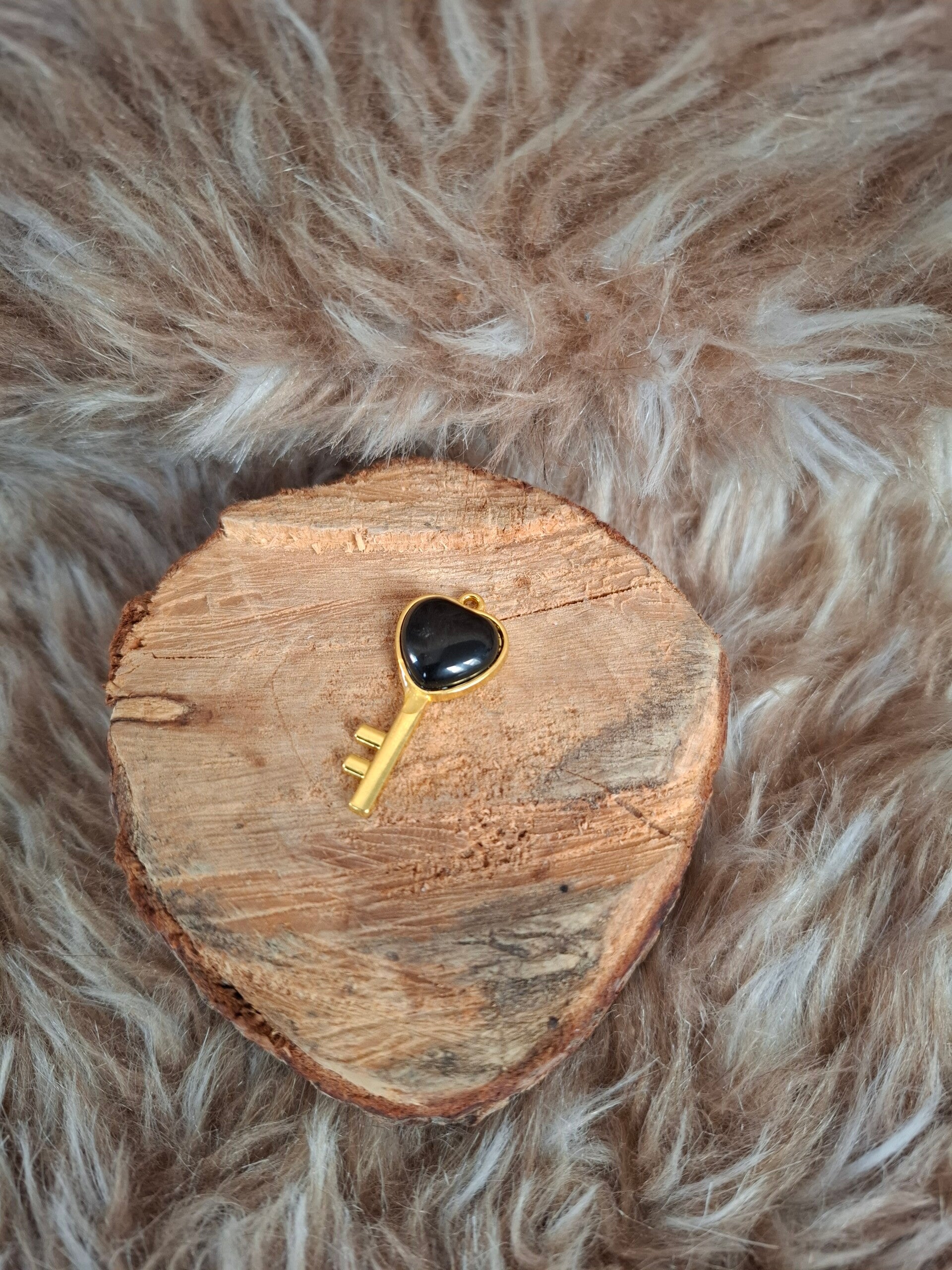 Slotje met sleutel  onyx