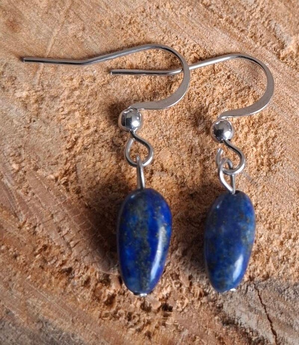 Lapis lazuli oorbellen