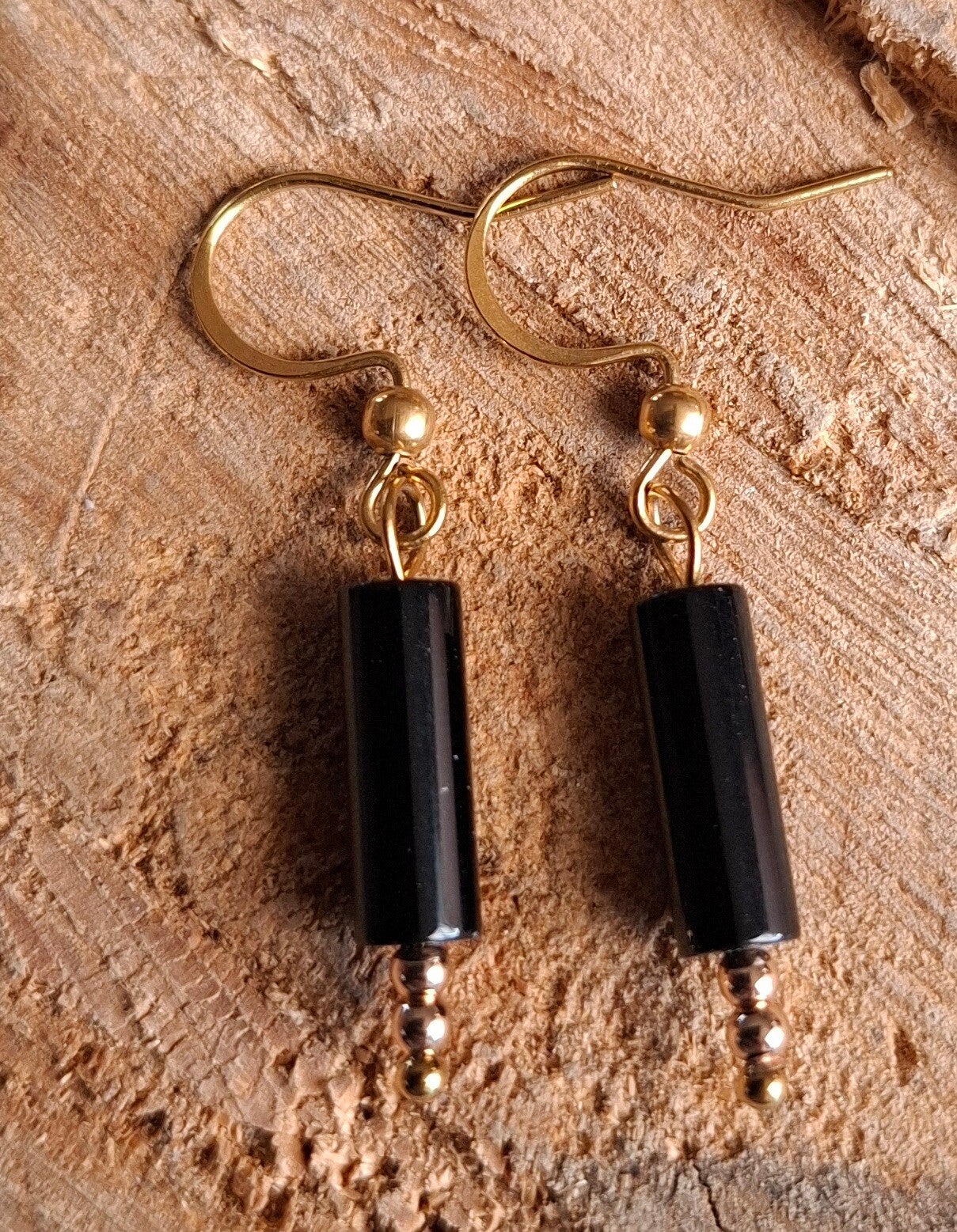 Obsidiaan oorbellen