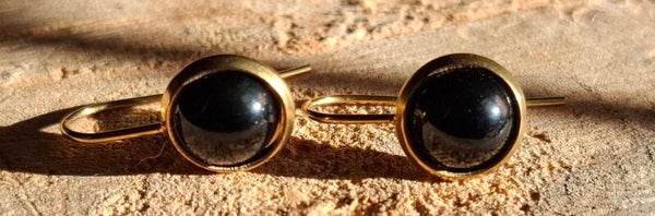 Obsidiaan oorbellen