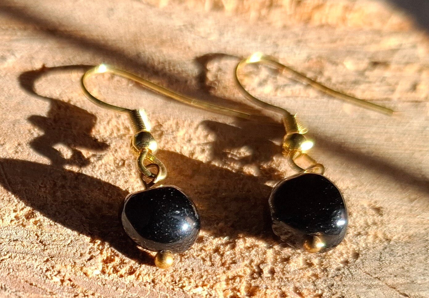 Obsidiaan oorbellen
