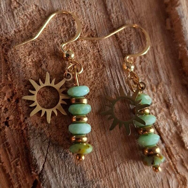 Chrysopraas oorbellen