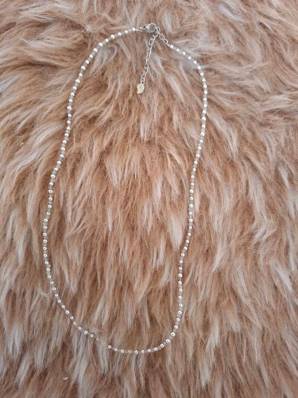 Labradoriet zilverkleurige ketting