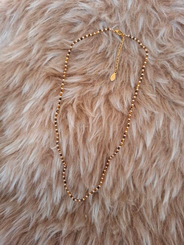 Tijgeroog goudkleurige ketting