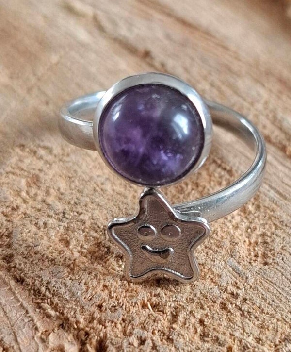 Amethist kids ring