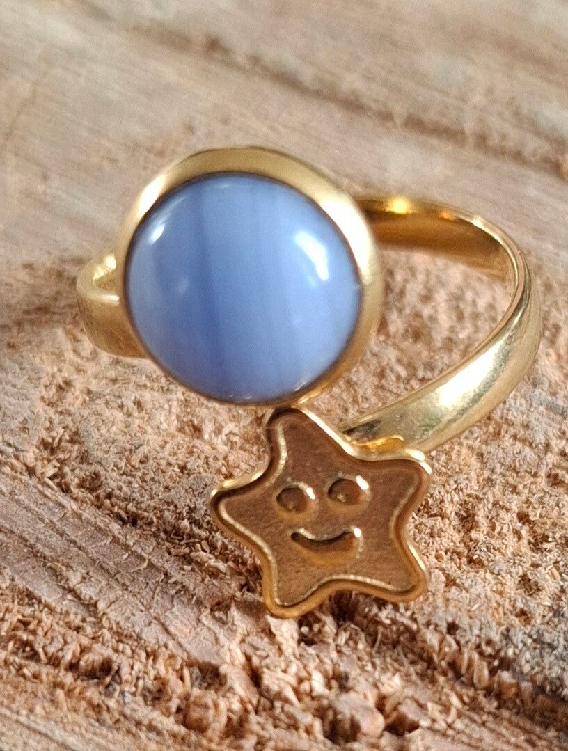 Purple agaat kids ring
