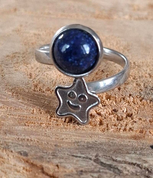 Lapis lazuli kids ring