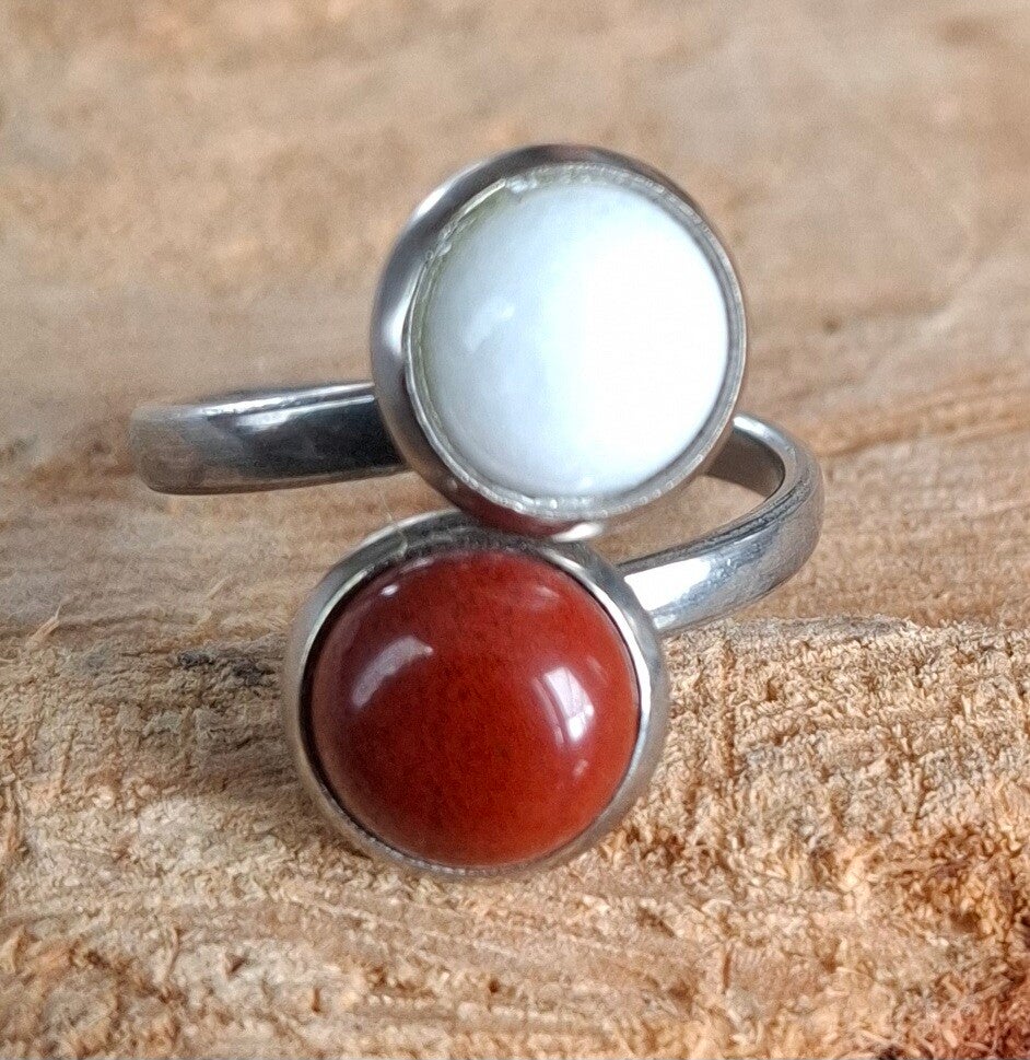 Dubbele cabochon Ring