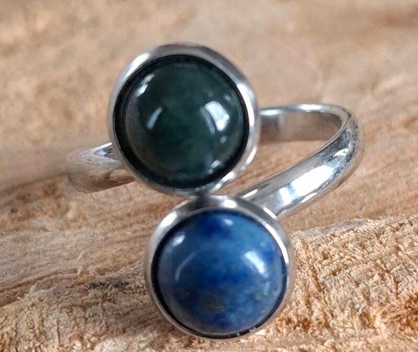 Dubbele cabochon ring
