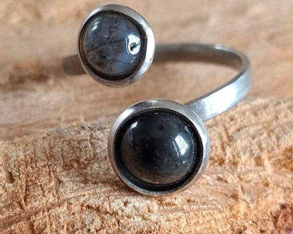 Dubbele cabochon ring