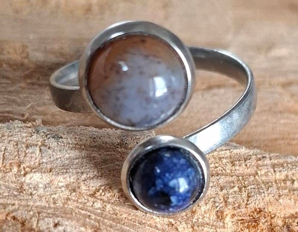 Dubbele cabochon ring