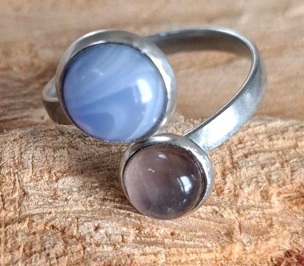 Dubbele cabochon ring