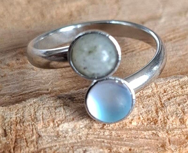 Dubbele cabochon ring