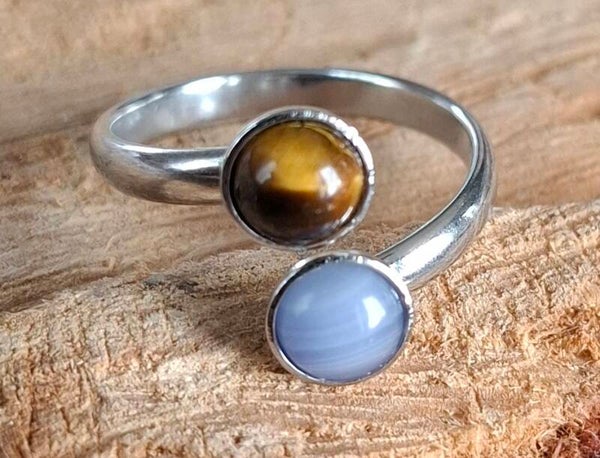 Dubbele cabochon ring