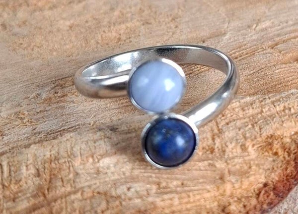 Dubbele cabochon ring