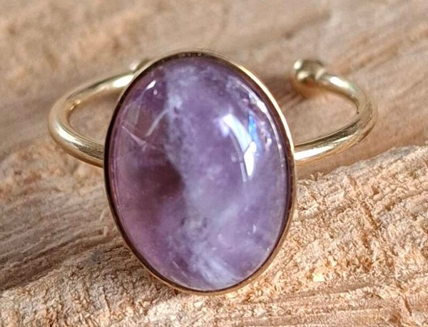 Amethist ovale ring