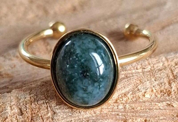Ovale indian  Agaat ring
