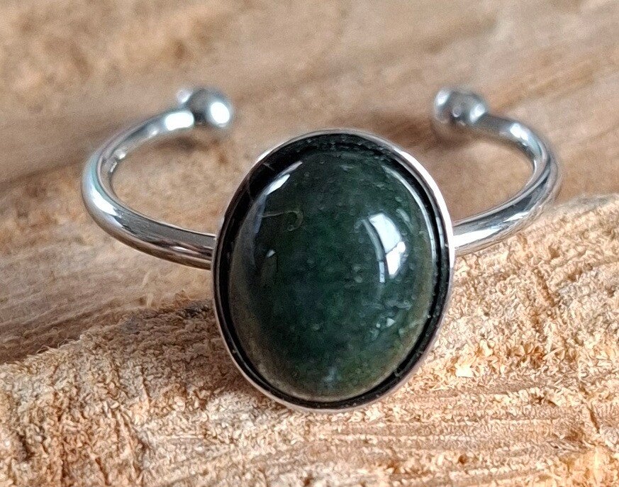 Ovale indian agaat ring